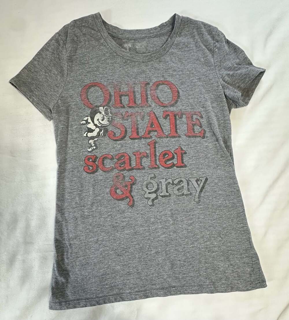Tervis Ohio State Scarlet & Gray T-Shirt Size S Gray